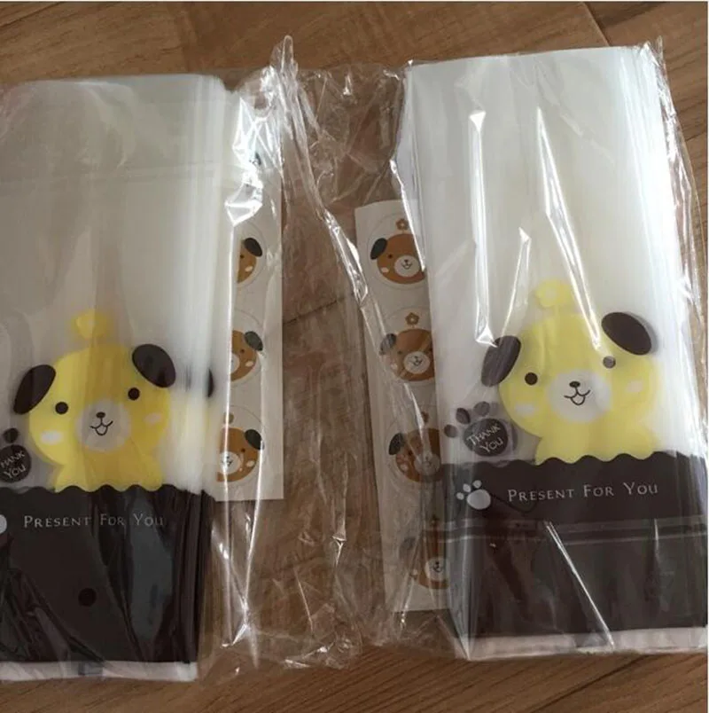 Прекрасный плоский упаковочный пакет 50 шт. милые наклейки в подарок пластиковые