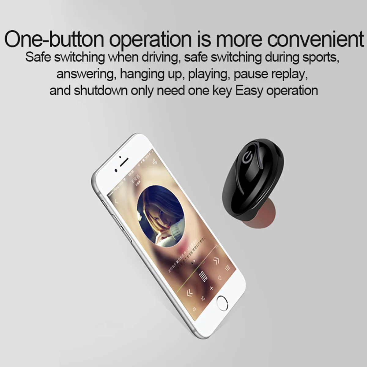 Мини беспроводные Bluetooth наушники Моно портативный наушник одиночный скрытый