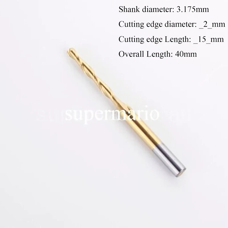 SHINA 1 шт. 3 175 1/8 ''титановое покрытие шаровая носовая фреза сверло Карбид ЧПУ