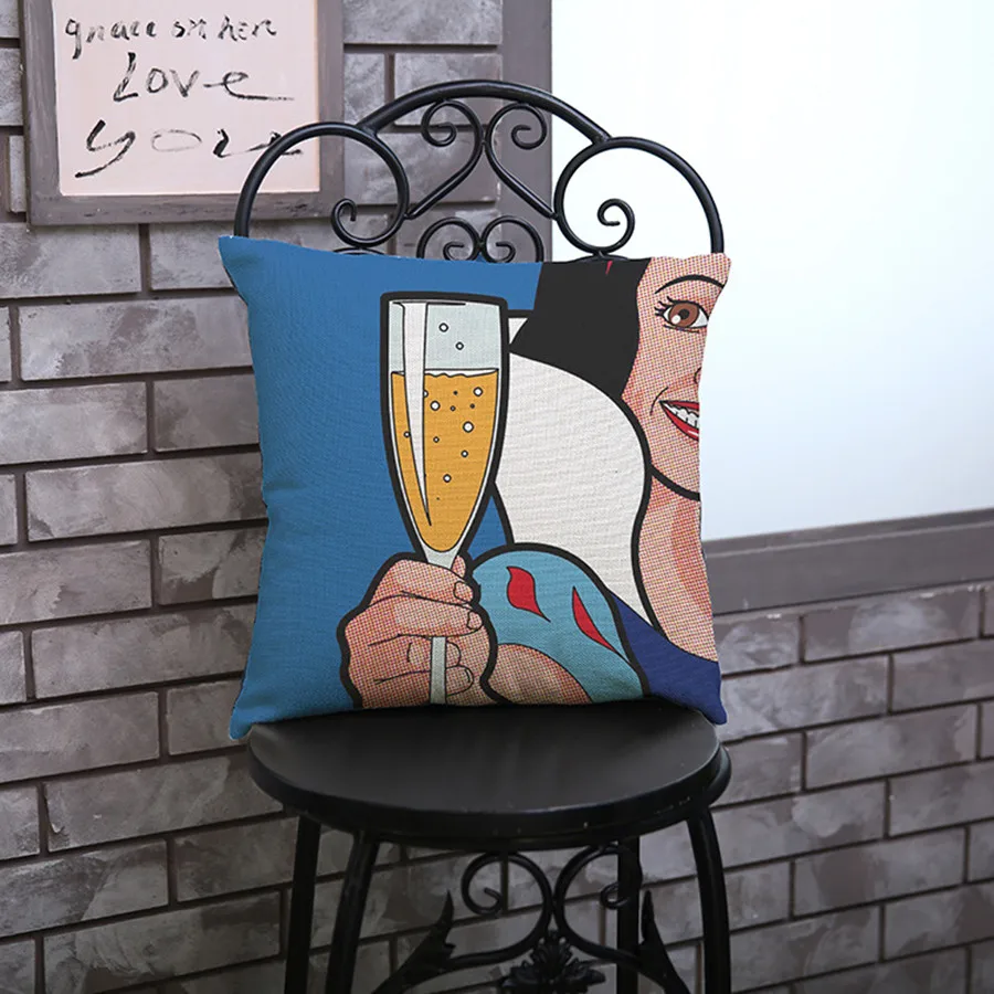 Модная Высококачественная хлопковая льняная декоративная наволочка в