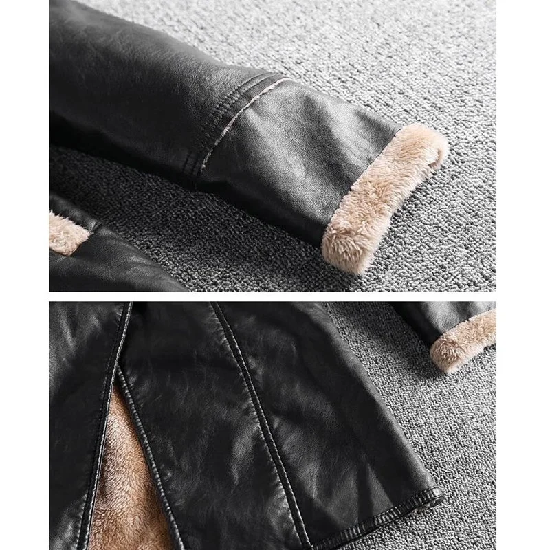 2018 новая зимняя уличная мода для женщин Длинная кожаная куртка кожаные пальто на