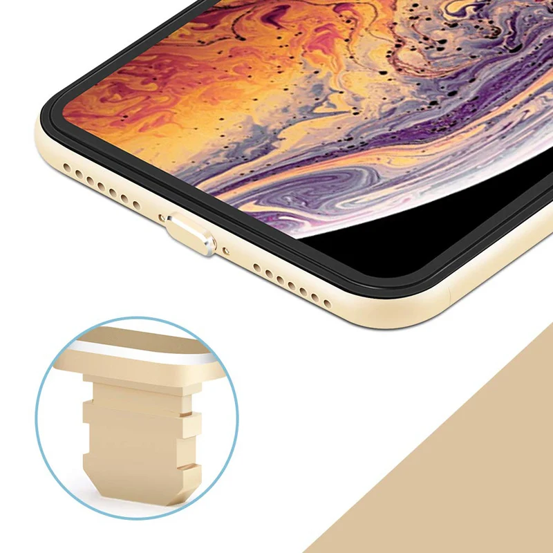 Металлическая заглушка для зарядного устройства с защитой от пыли IPhone 5 5S 6 7 Plus 8 X