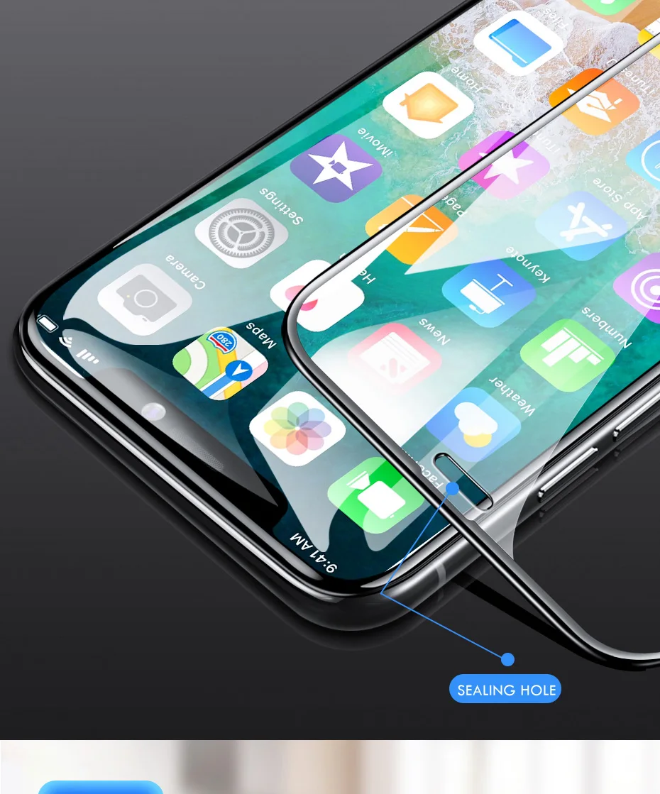 H& A 100D полное покрытие Защитное стекло для iPhone X 7 6 6S 8 Plus Закаленное стекло протектор экрана для iPhone X XS XR XS MAX стекло