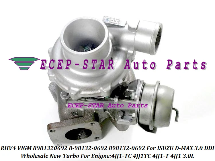 Турбокомпрессор RHV4 VIGM 8981320692 8 98132 0692 898132 для ISUZU D MAX 3 0 DDI 4JJ1 TC 4JJ1TC T 4JJ1T 3.0L|isuzu turbo|turbo
