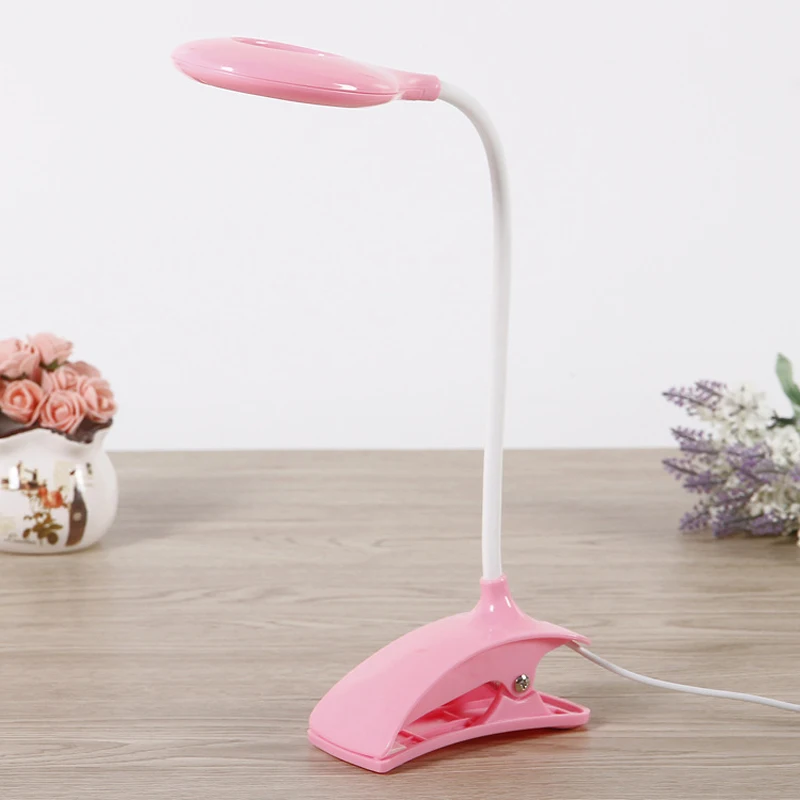 USB Ночник LED 360 градусов вращающийся зажим Настольная лампа Защита глаз чтение