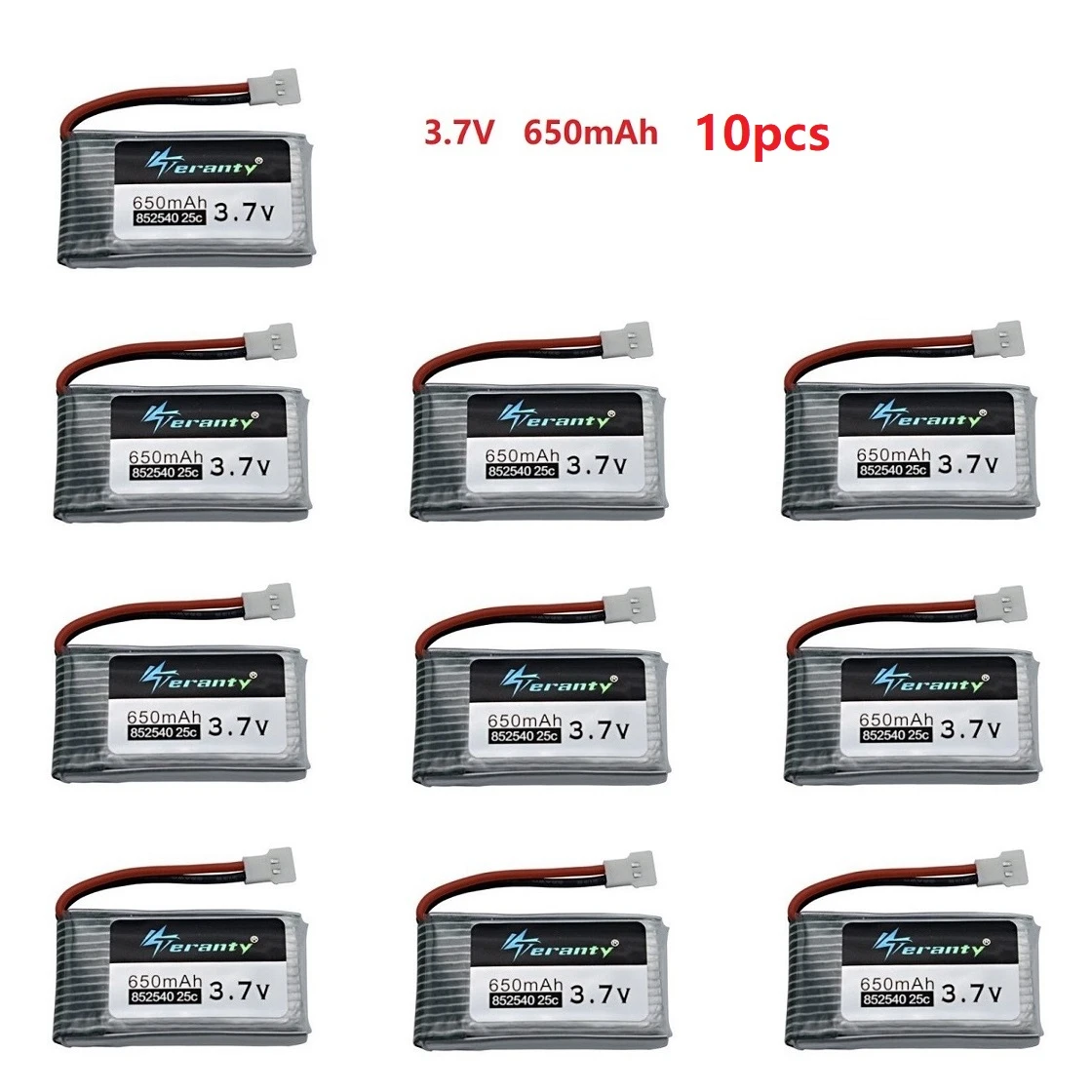 3 7 V 650mAh lipo батарея для Syma X5 X5C X5C-1 X5SC X5SW X6SW H9D H5C M68 FY550 HJ818 HJ819 L15FW RC Drone 10 шт | Игрушки и