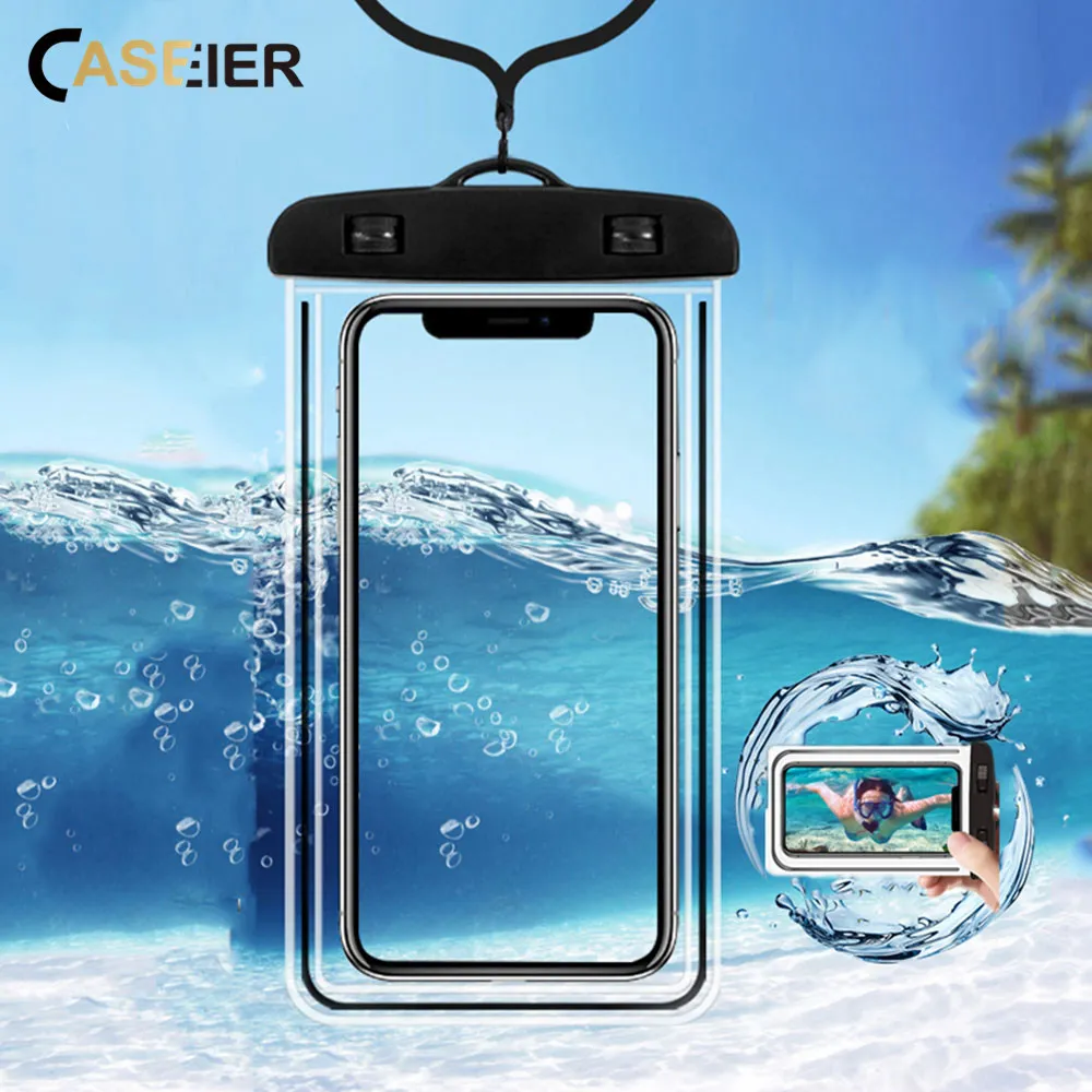 Caseier универсальный 6 дюймовый Водонепроницаемый чехол сумка фотографии защитный аксессуар для подводного