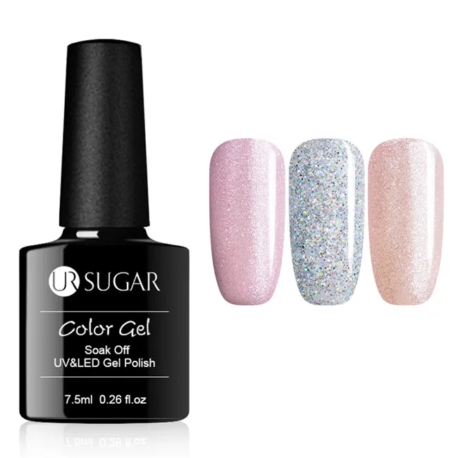 Ur Sugar Сияющий Блестящий Гель-лак для ногтей 3 шт./лот Светодиодный УФ-гель с блестками впитывающийся лак для ногтей - Цвет: Pattern 6