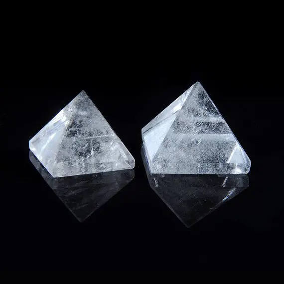 

1pcs Natural Clear Crystal Quartz Point Pyramid,Beautiful Clear Crystal Quartz Point Pyramid.Decor Crystal Healing Stone,30mm+