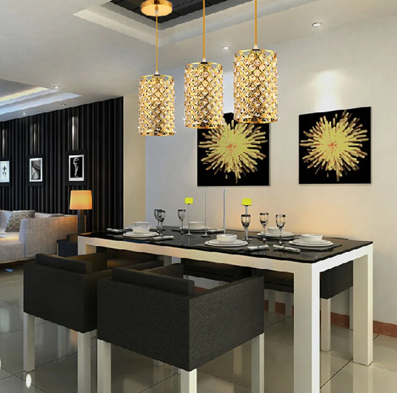 Современная маленькая люстра в баре хрустальная лампа для гостиной светильники