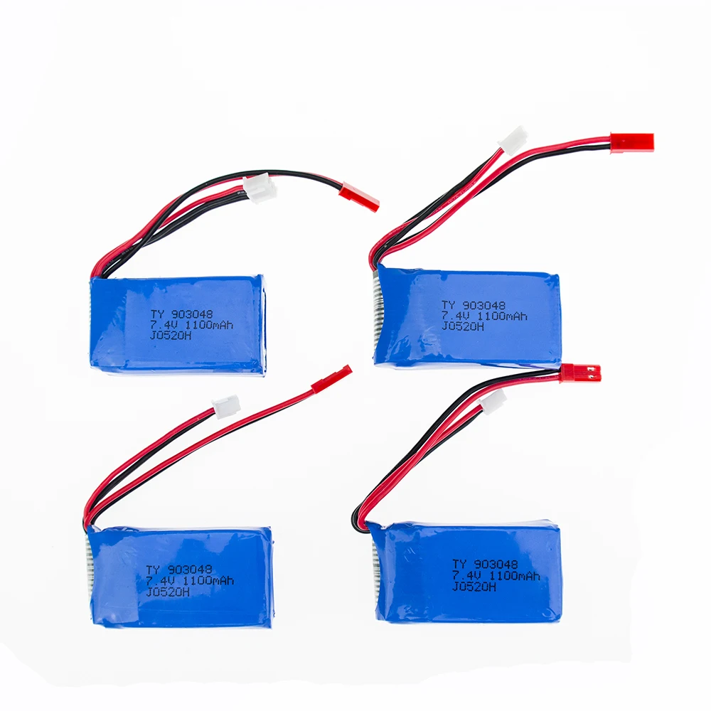 7.4 В 1100 мАч Батарея и зарядное устройство баланса WLtoys A949 A959 A969 A979 K929 lipo JST вилку для