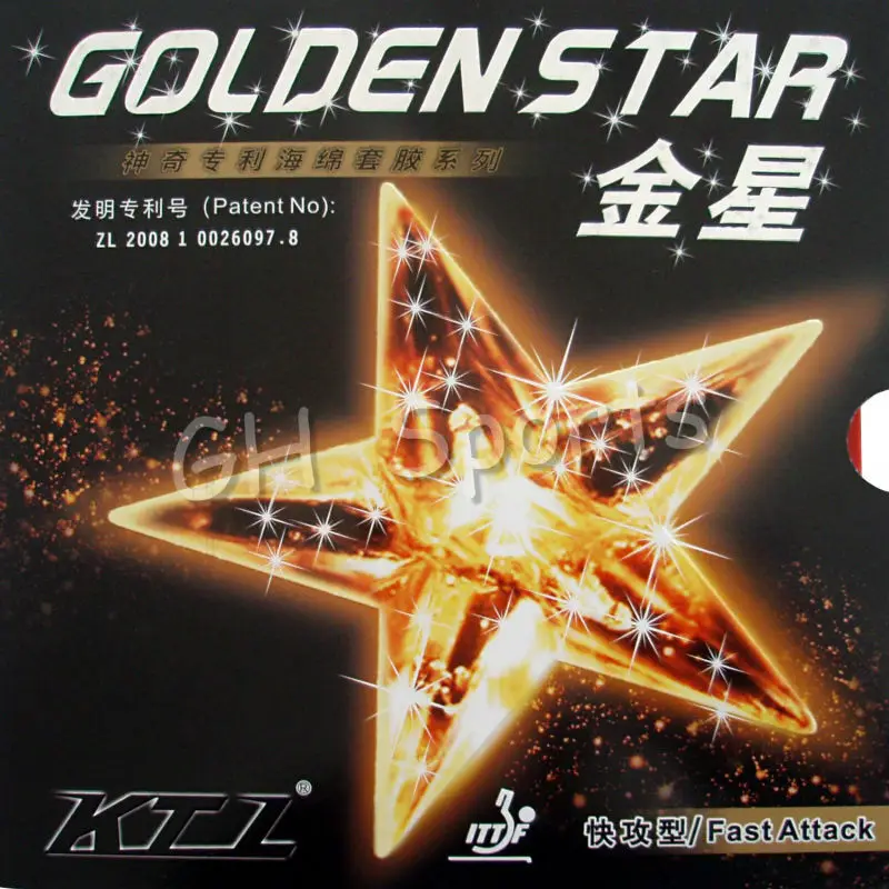 

KTL GOLDEN STAR Fast Attack Pips in Table Tennis Rubber With Sponge for ping pong bat