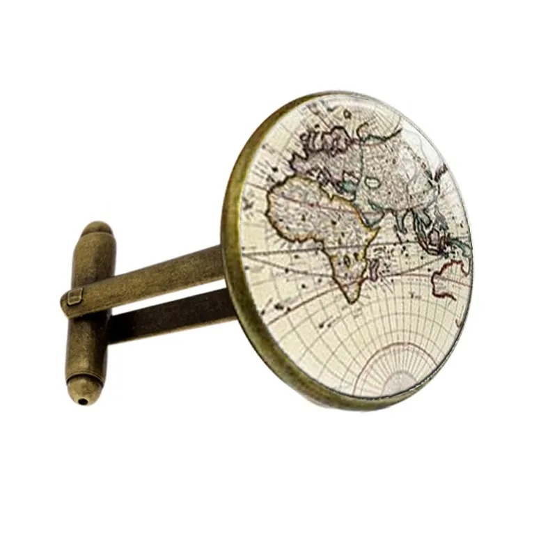 Запонки с картой запонки для мужчин и женщин винтажные аксессуары оптовая