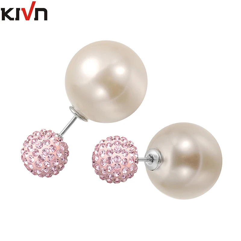 Модные ювелирные изделия KIVN хрустальные женские серьги гвоздики для девочек