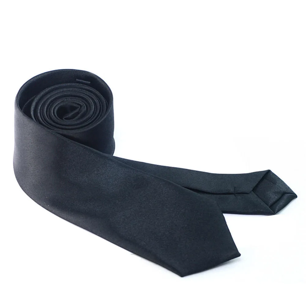 

Brand New Fashion Polyester Black Men's Women 2" Slim Narrow Neck Tie Necktie