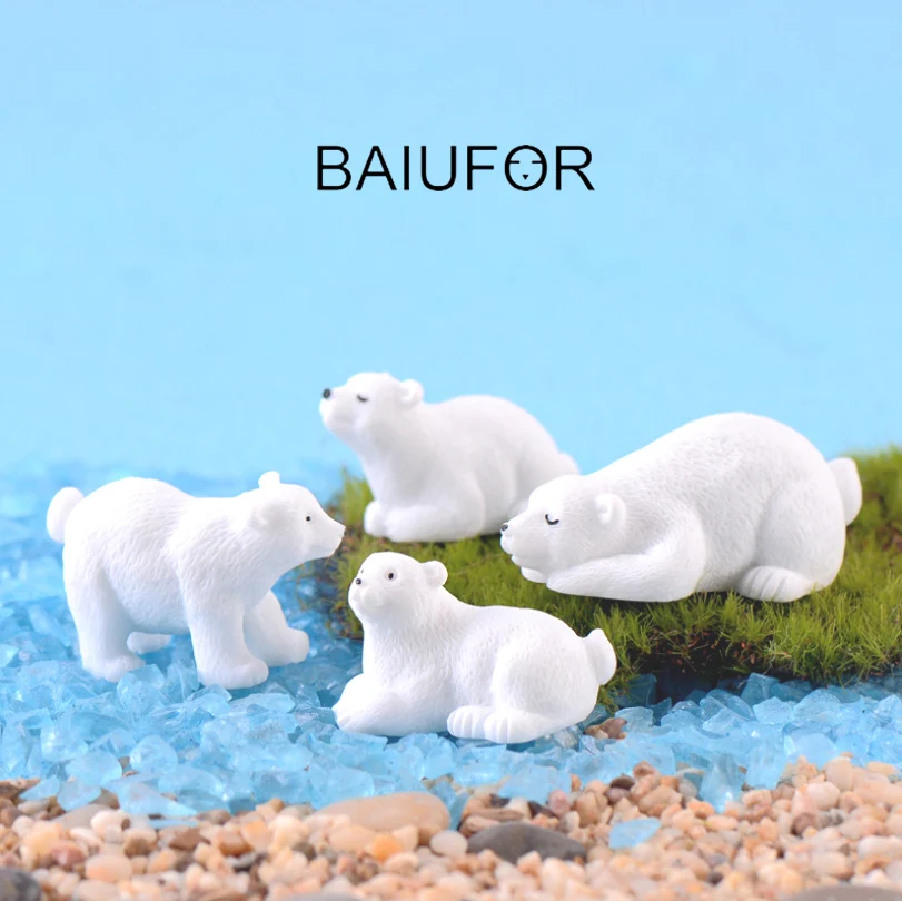 BAIUFOR животные Миньоны белый милый медвежонок мать брелок материал Террариум