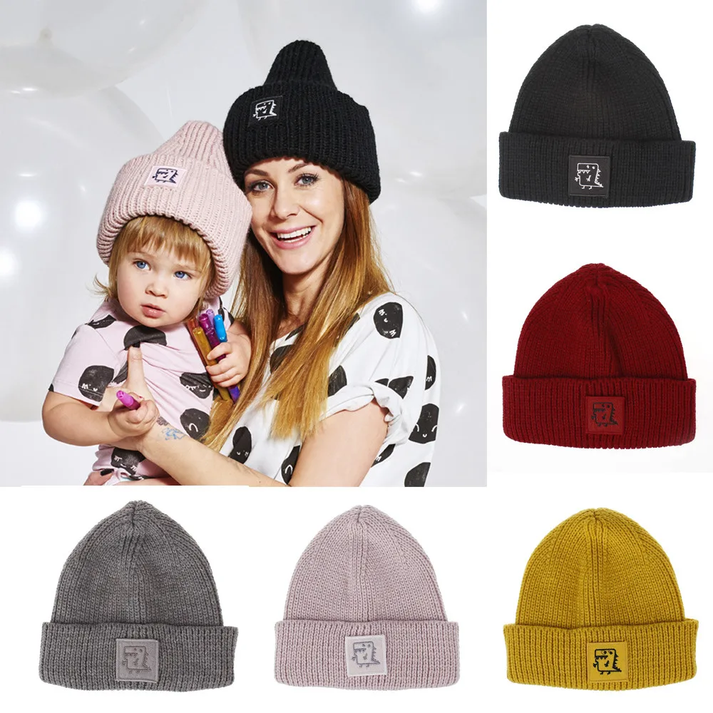 Новинка 2018 года модная зимняя вязаная шерстяная шапка для маленьких мальчиков и