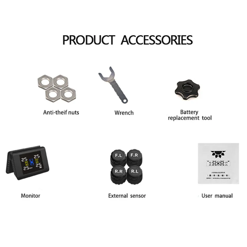 Складная Беспроводная система контроля давления в шинах TPMS для Hyundai KIA
