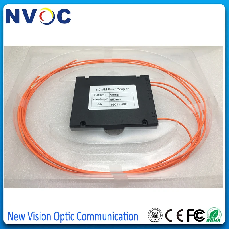 850нм 50/125 мм 50/50 100*80*10 2 0 1 м соотношение соединения LC/UPC 1x2 FBT муфта 1*2 многомодового