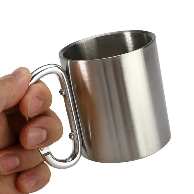 220 мл чашка для кемпинга из нержавеющей стали наружная двойная настенная кружка