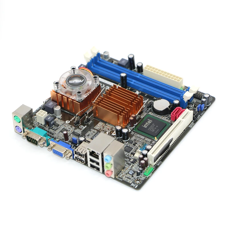 Для ASUS ITX-220 DDR2 17*17 см мини Автомобильная материнская плата интегрированный процессор оригинальная б/у материнская плата