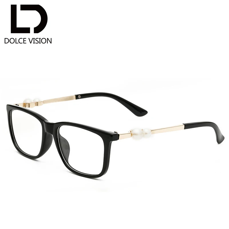 Женские квадратные очки с жемчужной оправой и прозрачными линзами женские