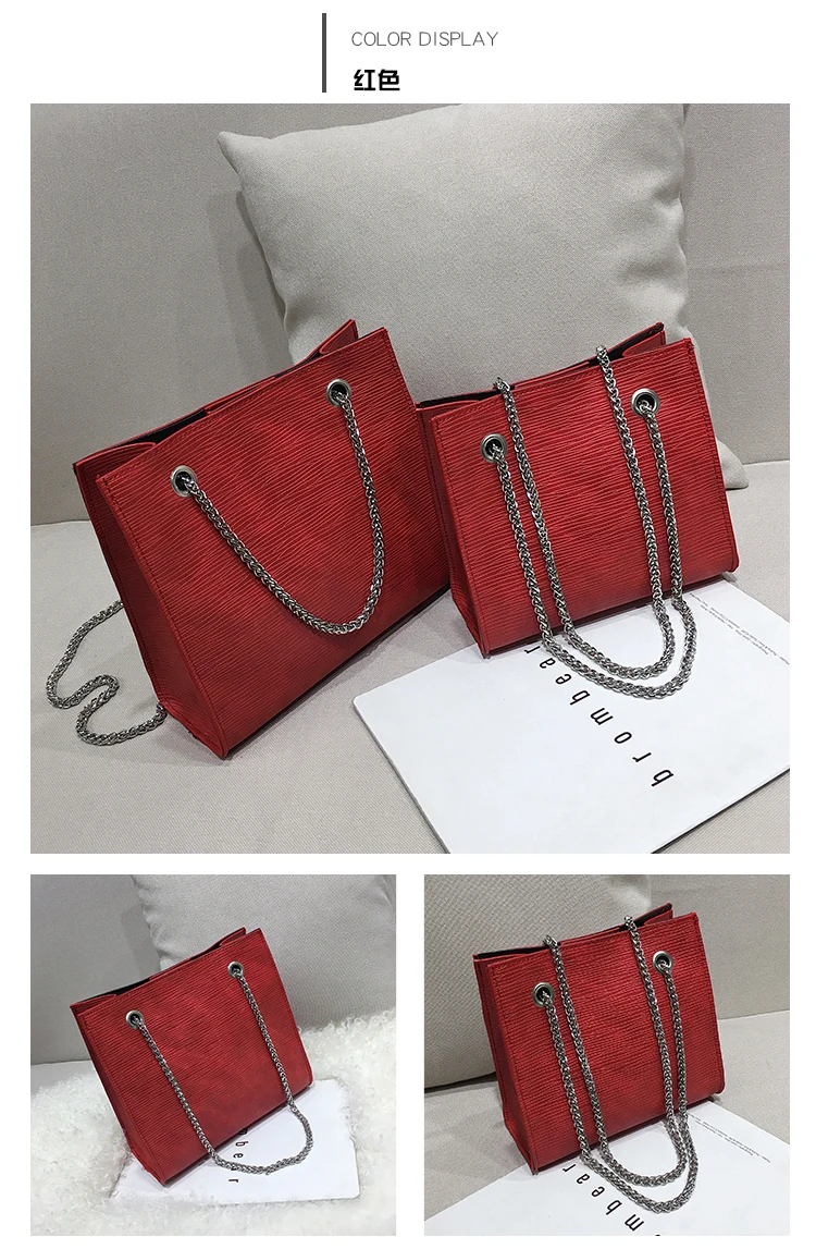 Роскошная сумочка Европейская модная дама Tote Сумка новая качественная женская дизайнерская сумка из искусственной кожи на цепочке через плечо