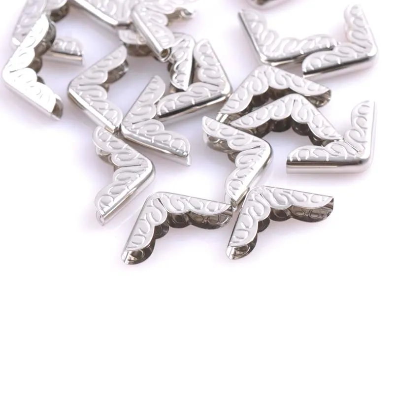 Серебристые металлические уголки для книг Скрапбукинг Фотоальбомы меню поделки