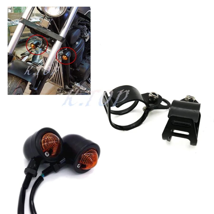 Черные патроны для сигналов поворота указатели фары + кронштейны вилка крепление