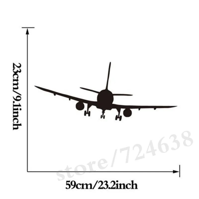 Лидер продаж коммерческий аэролайнер самолёт настенная наклейка съемные
