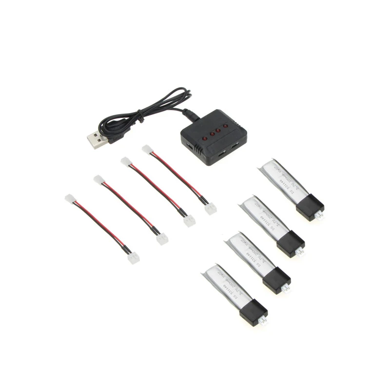 WLtoys V911 4 шт 3 7 V 200mAH Lipo батарея для RC вертолета запасная часть 1 25 p Вилка в зарядное