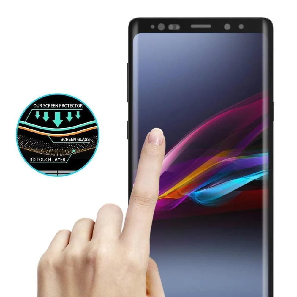 Защитная пленка для экрана Samsung S8 S9 Plus 3d полное изогнутое закаленное стекло Galaxy
