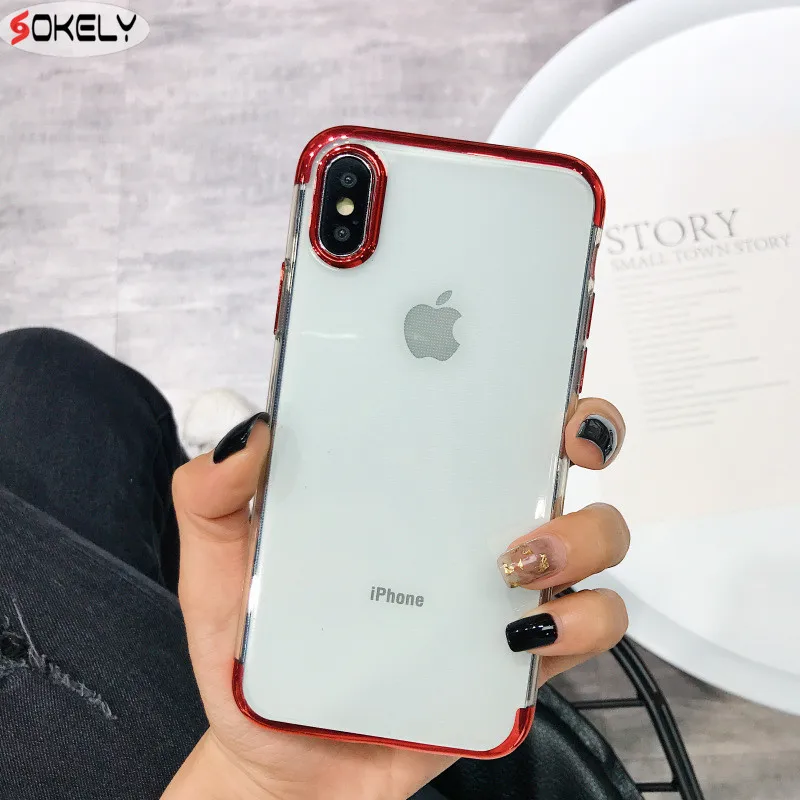 SOKELY Three-in-one plating TPU Case For iphone 7 Phone Cases 6 6S 8 Plus X |
