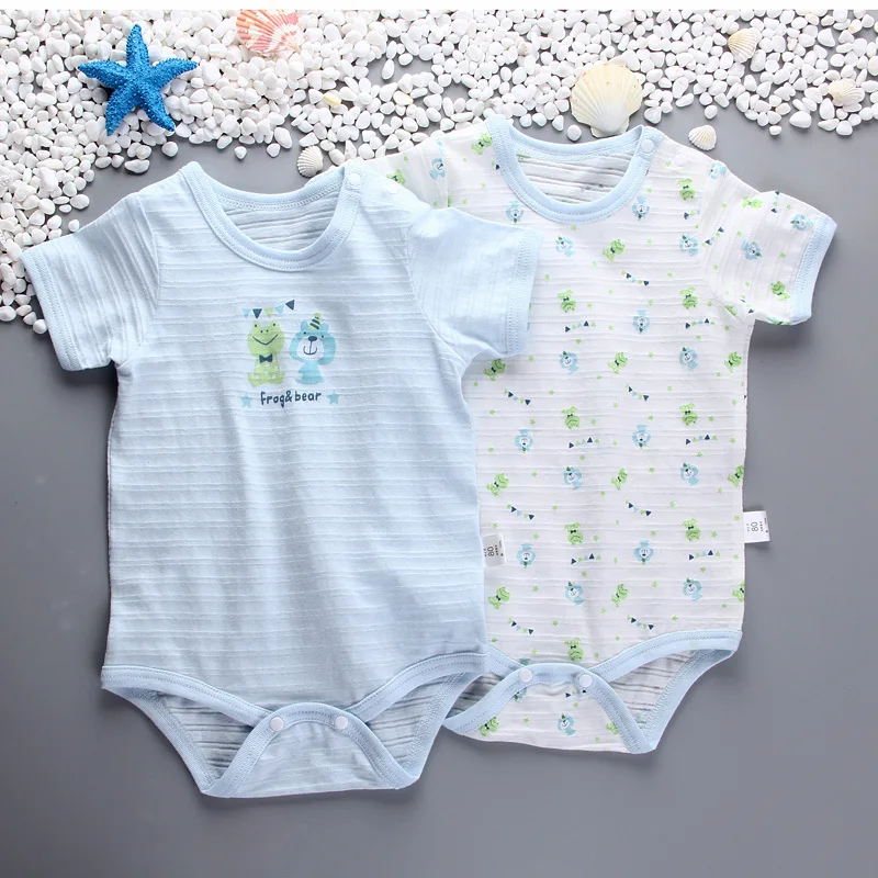 2 Pcs/set Cartoon Baby Rompers For Summer Short Sleeve Boys&amp Girls Romper Costume Jumpsuits Infant Clothes New | Детская одежда и