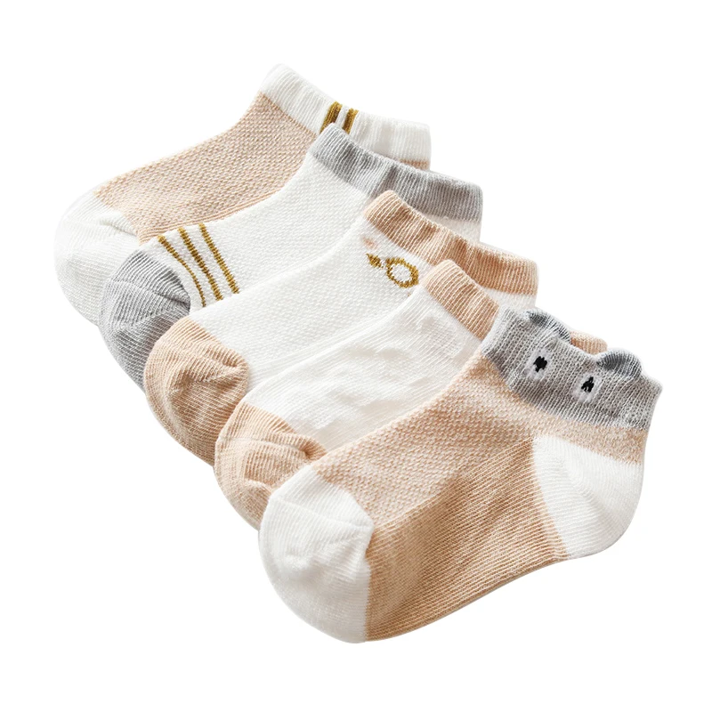 1-3Year Baby Socks Newborn 5Pairs/lot Baby Socks Summer Mesh Thin Baby Socks for Girls Cotton Newborn Boy Toddler Socks for 0~3 Year - Цвет: 1-3Year