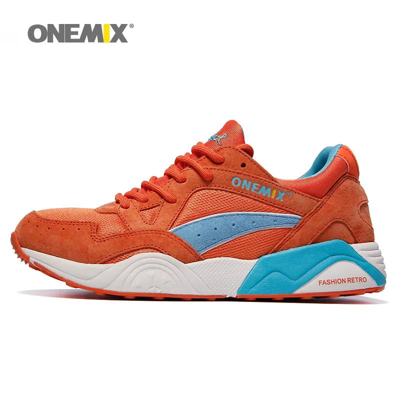 Orange 1122WM ONEMIX/ ; Мужская обувь для бега; женская зимняя обувь в стиле ретро; классические спортивные кроссовки; Zapatillas; спортивная обувь; Прогулочные кроссовки - Цвет: Orange 1122WM