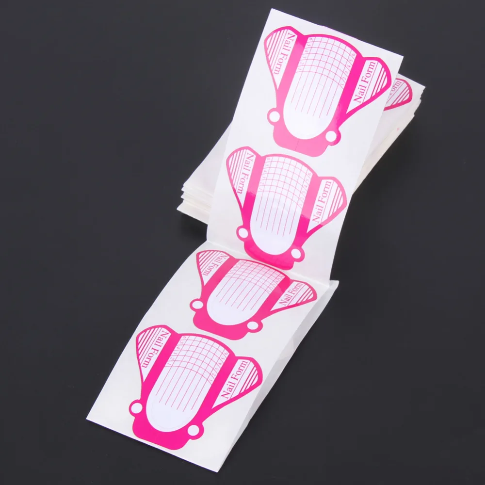 Формы для французского маникюра 100 шт. Типсы наращивания акрилового УФ геля