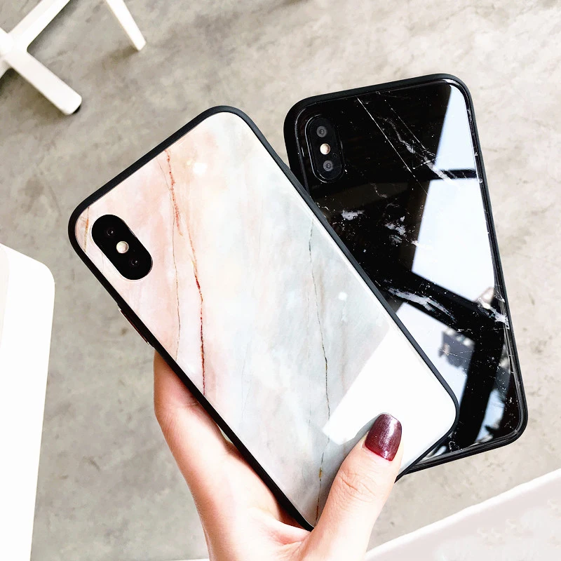 GlamPhoneCase модный мраморный стеклянный чехол для телефона iPhone11Pro XS Max XS XR 8 8plus 7 7plus 6/6s Plus жесткий чехол