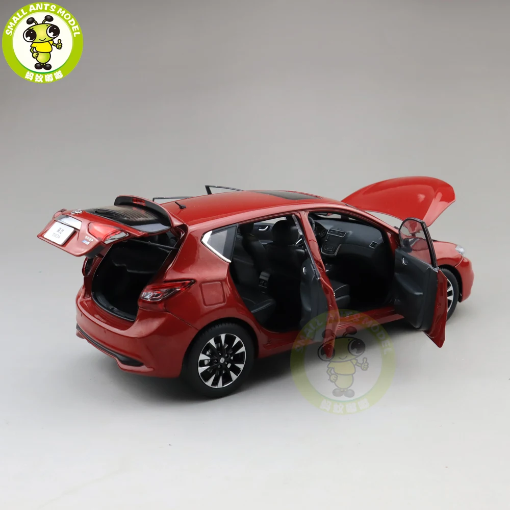 1/18 Nissan TIIDA литая под давлением Металлическая Модель автомобиля игрушки дети мальчик девочка подарок коллекция хобби красный