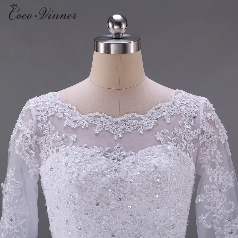 Vestidos De Noiva, бальное свадебное платье,, длинный рукав, жемчуг, тюль, халат Ee Mariage Casamento, свадебное платье, Китай W0009