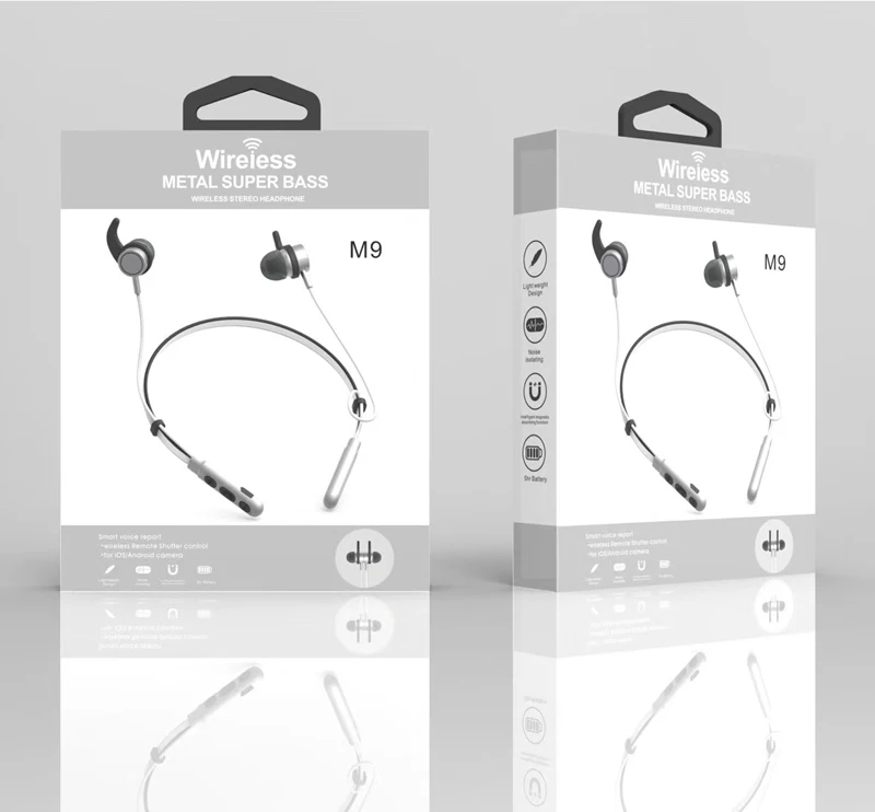 20 шт./лот Новинка M9 Bluetooth наушники стерео Беспроводной Спорт Бег с микрофоном