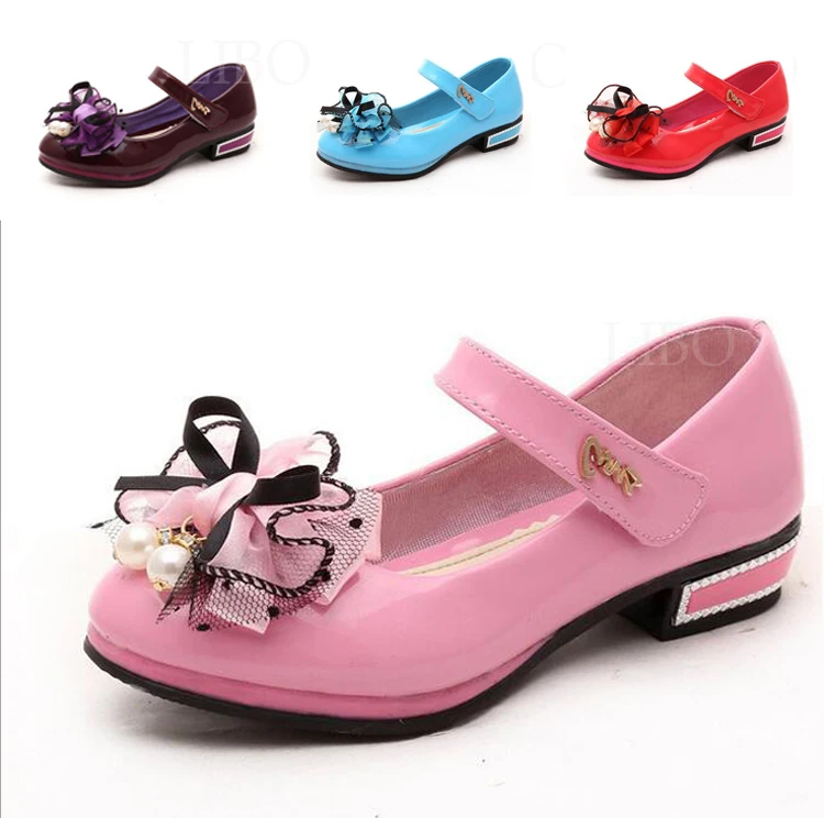 

2019 Spring Summer Children Princess Sandals Kids Girls Wedding Dress Shoes Comfortable Single Shoes For Girls Leather Bowtie