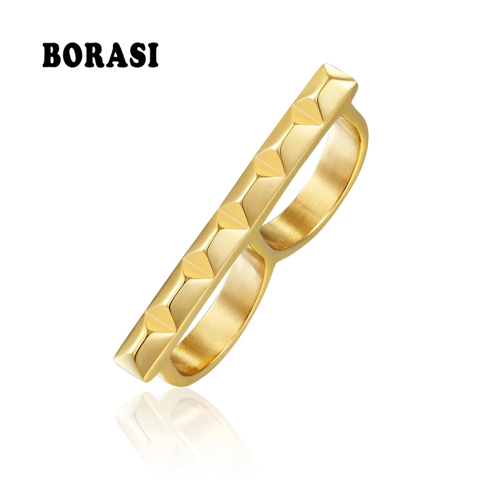 BORASI2017 новые кольца для женщин геометрические двойные круги кольцо можно взять