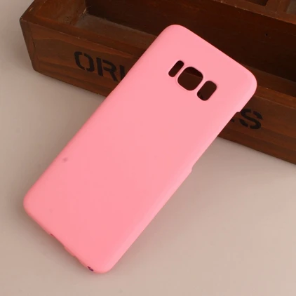 Матовый Жесткий чехол для samsung Galaxy S5 Mini Neo S6 S7 Edge S8 S9 S10 Plus G950, задняя крышка для телефона, карамельный цвет, пластиковый корпус из поликарбоната - Цвет: Pink