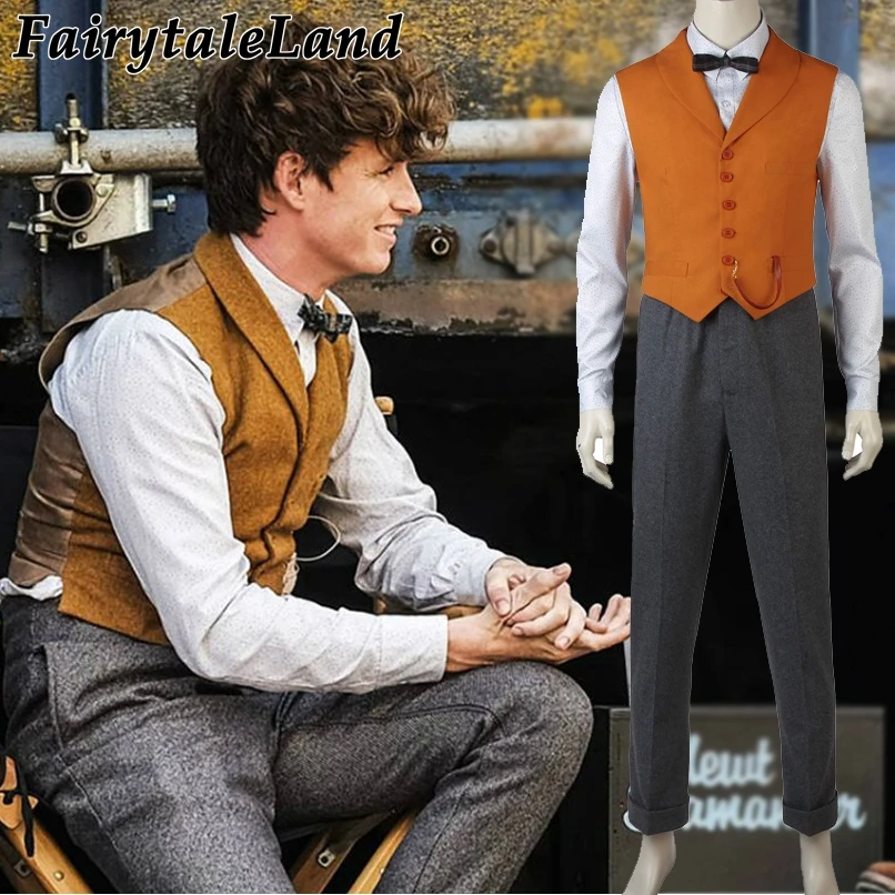 Фантастические звери 2 Newt Scamander костюм косплей Хэллоуин унисекс необычный на