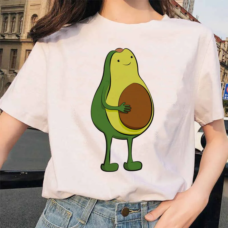Авокадо Футболка женская kawaii vegan femme Топ футболки футболка уличная одежда с графическим принтом 90s одежда гранж Женская harajuku футболка - Цвет: 4930