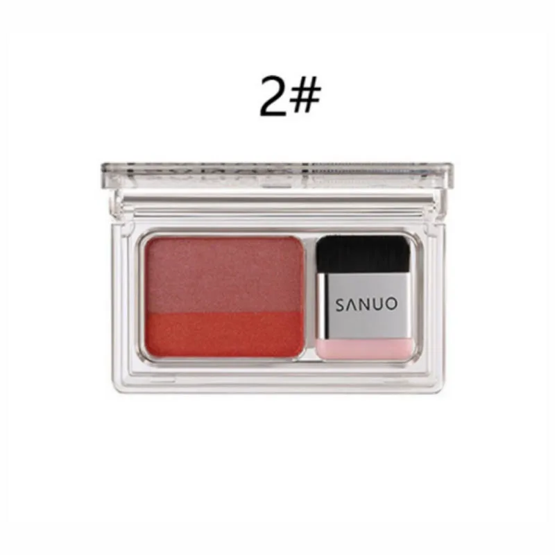 2 Magazine Lazy Eyeshadow Eye Shadow Double color Shimmer Palette продолжительный натуральный макияж - Цвет: 2