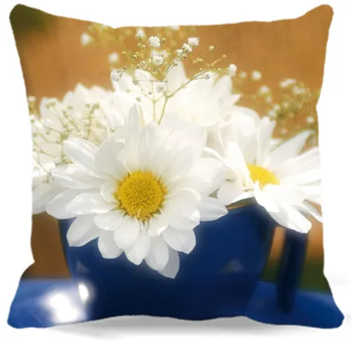 Детский чехол для подушки квадратная Мягкая Наволочка с изображением цветов и