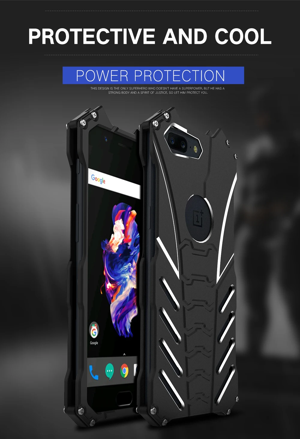 Для OnePlus 5 чехол оригинальный R просто роскошный металлический Алюминий Бэтмен