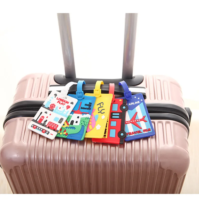 

Travel Accessories Cartoon Luggage Tag Silica Gel Suitcase ID Address Holder Baggage Boarding Tags Portable Label